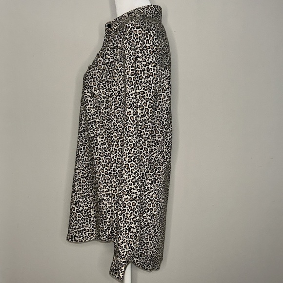 BeachLunchLounge Cheetah Print Button-down Shirt Size S/P - Picture 4 of 6